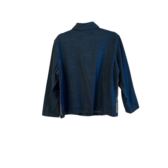 Vintage Bedford Fair Lifestyles Ladies Beaded Jean Jacket Size Medium Petite - Picture 2 of 3